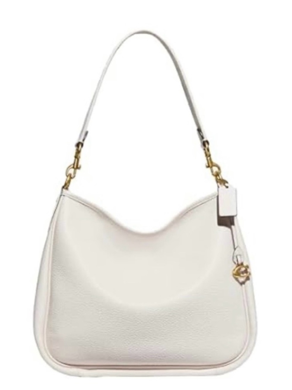 White Leather Shoulder Bag by